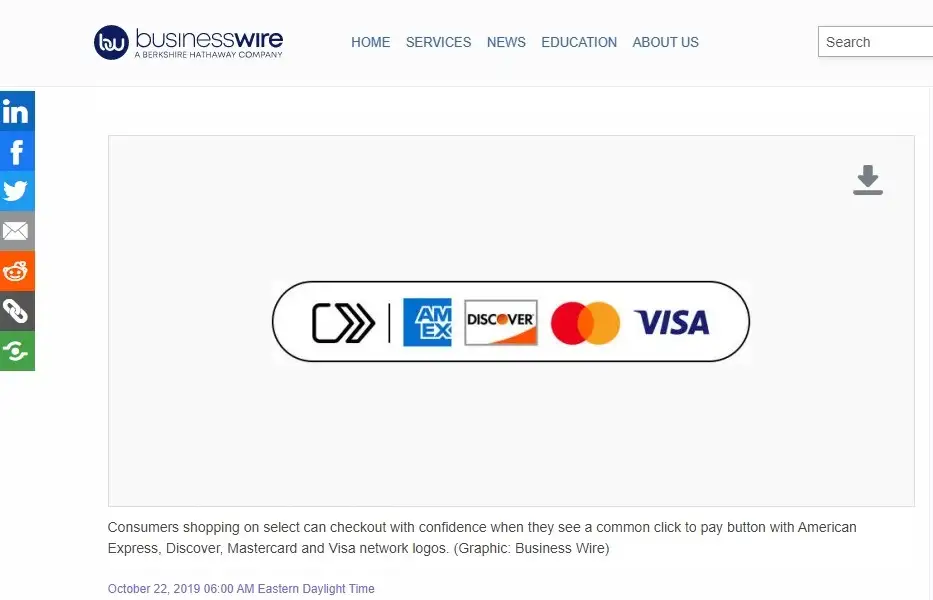 click to pay button